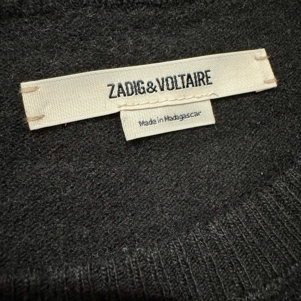 Zadig & Voltaire Wool & Cashmere Sweater (sleeves: Girls Can Do Anything) - Picture 5 of 5